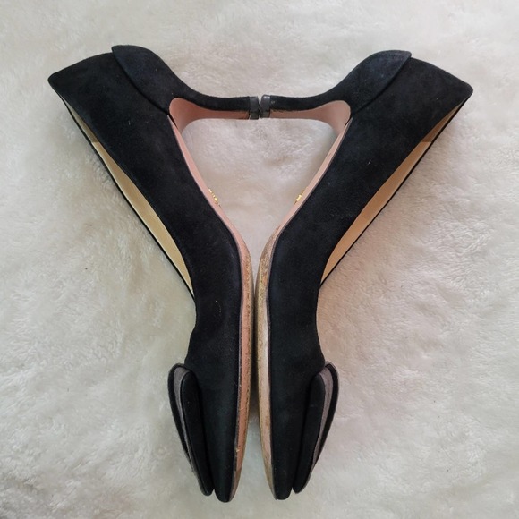 Prada Suede Heels 37 6.5 - Picture 7 of 13